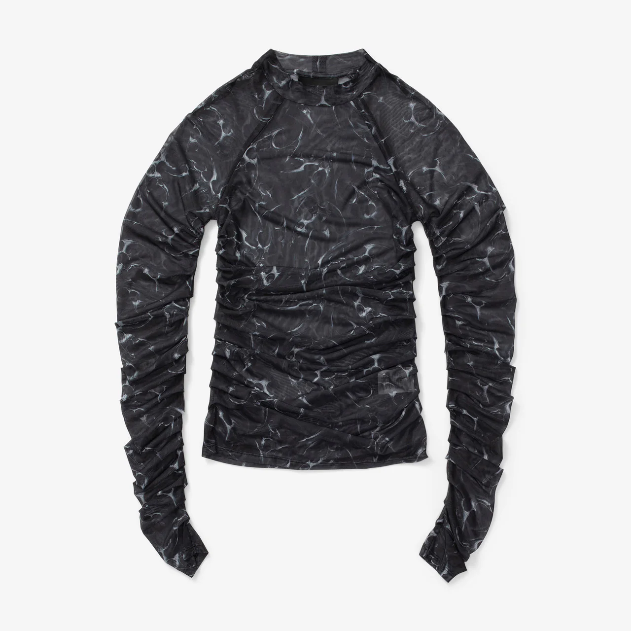 Wmns Printed Mesh Plated Long Sleeve